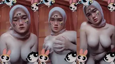 ABG Jilbab Minta Diretas Lembut Area Dadanya