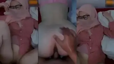 Hijaber Pink Berkacamata Ngewe Liar Viral Twitter WOT Lumer HD