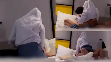Sesi Nakal Jeje Jilbab Putih Tampil Lumer Menyerah